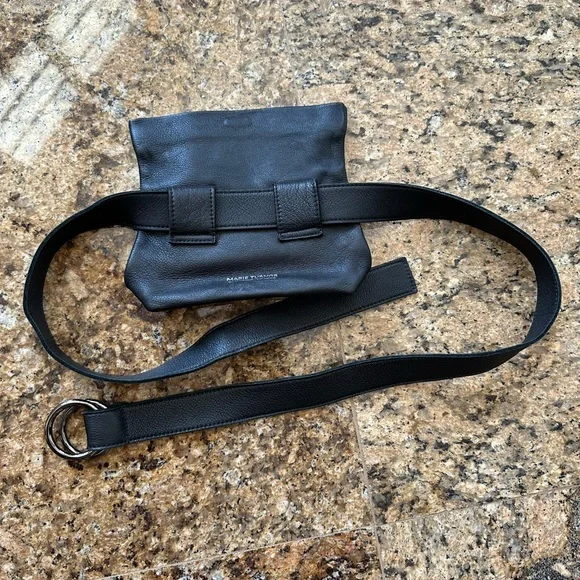 Marie Turnor black leather belt sack waist bag- excellent condition - Picture 3 of 6